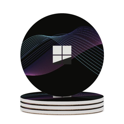 yanfind Ceramic Coasters (round) Zarif Technology Black Dark Microsoft  Minimal  Dark Purple Family Game Intellectual Educational Game Jigsaw Puzzle Toy Set