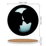 yanfind Ceramic Coasters (round) Dark Love Couple Silhouette Together Romantic Family Game Intellectual Educational Game Jigsaw Puzzle Toy Set
