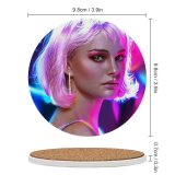 yanfind Ceramic Coasters (round) Yasar VURDEM Natalie Portman Portrait Colorful Vivid Girly Beautiful Actress Actress Family Game Intellectual Educational Game Jigsaw Puzzle Toy Set