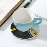 yanfind Ceramic Coasters (round) Youen California Meadow Road Landscape Scenery Beautiful Sky Clear Family Game Intellectual Educational Game Jigsaw Puzzle Toy Set