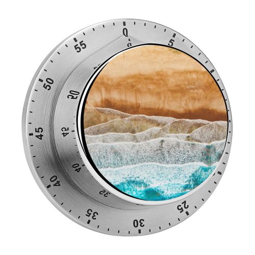 yanfind Timer Canary Islands Spain Aerial Ocean Sea  Beach Landscape Drone Photo 60 Minutes Mechanical Visual Timer