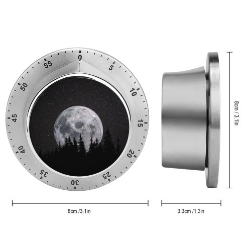 yanfind Timer Black Dark  Forest Night Dark Starry Sky 60 Minutes Mechanical Visual Timer