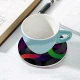 yanfind Ceramic Coasters (round) Abstract  Space Dark Family Game Intellectual Educational Game Jigsaw Puzzle Toy Set