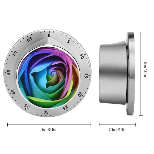 yanfind Timer Laura Ockel Flowers Rose Flower Colorful Multicolor Rainbow Beautiful Macro Closeup Floral 60 Minutes Mechanical Visual Timer