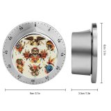 yanfind Timer Youth Rose Headwear Pedal Classical Death Tattooing  Snake Flower Retro Flash 60 Minutes Mechanical Visual Timer