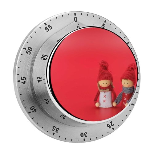 yanfind Timer Bruno Glätsch Cute Figures Christmas Decoration Closeup Art Crafts Beautiful Doll 60 Minutes Mechanical Visual Timer