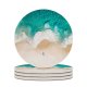 yanfind Ceramic Coasters (round) Beach Aerial Ocean IOS Family Game Intellectual Educational Game Jigsaw Puzzle Toy Set