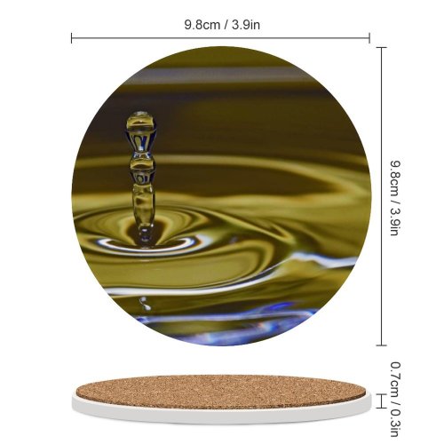yanfind Ceramic Coasters (round) Waterdrops Macro Droplets Colour Drop Liquid Resources Transparent Fluid Family Game Intellectual Educational Game Jigsaw Puzzle Toy Set