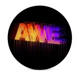 yanfind Ceramic Coasters (round) Dark Neon Colorful AMOLED Typography Family Game Intellectual Educational Game Jigsaw Puzzle Toy Set
