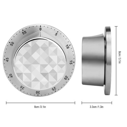 yanfind Timer Dimensional  Seamless Softness   Elegance Grid  Shaped Space Creativity 60 Minutes Mechanical Visual Timer