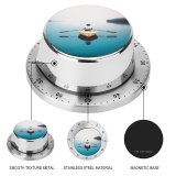 yanfind Timer Sky Rowboat Post Tree Sea Young Outdoors Casual Oar Mode Scenery Tranquil 60 Minutes Mechanical Visual Timer
