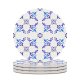 yanfind Ceramic Coasters (round) Spanish Portuguese Arabic Flooring Mexican Seamless Ceramics Porcelain Flower Retro Moroccan Tradition Family Game Intellectual Educational Game Jigsaw Puzzle Toy Set