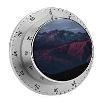yanfind Timer John Towner Mountains Aerial  Range Landscape  Snow Covered Scenery 60 Minutes Mechanical Visual Timer