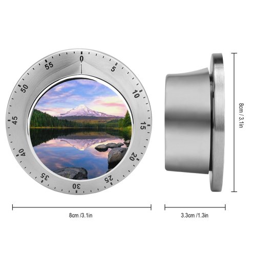 yanfind Timer Atanas Malamov Trillium Lake Mount Hood Pine Trees Forest Reflection Oregon USA 60 Minutes Mechanical Visual Timer