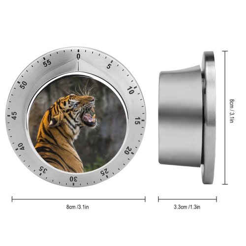 yanfind Timer TeeFarm  Roaring Big Cat Wild  Closeup 60 Minutes Mechanical Visual Timer