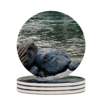 yanfind Ceramic Coasters (round) Stone Rock Ripples Reflection Deep Venture Drops Drip  Slippery Wind Moving Family Game Intellectual Educational Game Jigsaw Puzzle Toy Set