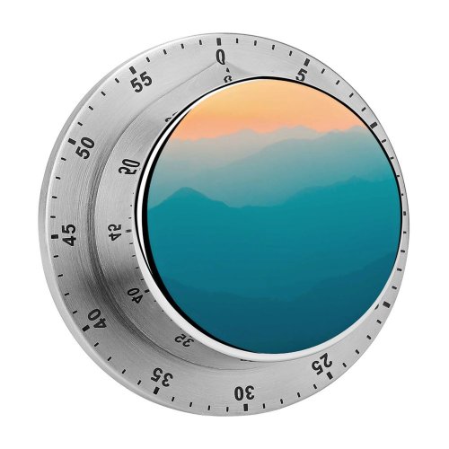 yanfind Timer Willian Justen De Vasconcellos Mountains Foggy Mist Sunrise Turquoise Sky Gradient Landscape 60 Minutes Mechanical Visual Timer