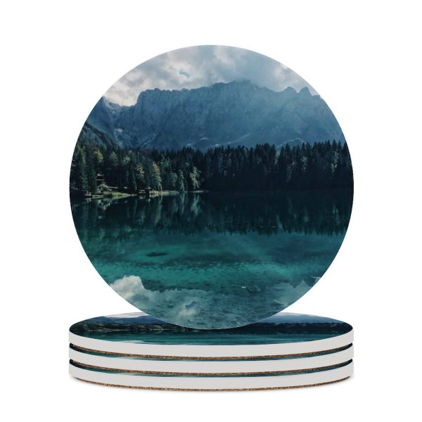 yanfind Ceramic Coasters (round) Fir Images Greenery Snow Wallpapers Plant Lake  Outdoors Tree Di Abies Family Game Intellectual Educational Game Jigsaw Puzzle Toy Set