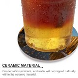 yanfind Ceramic Coasters (round) Carsten Heyer Breskens Beach  Netherlands Breakwaters Sea Ocean  Seascape Woods Family Game Intellectual Educational Game Jigsaw Puzzle Toy Set