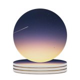 yanfind Ceramic Coasters (round) Starry Sky Sunlight Sunset Meteorite Fall Family Game Intellectual Educational Game Jigsaw Puzzle Toy Set