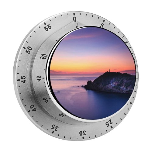 yanfind Timer Quang Nguyen Lighthouse Sunset Dusk  Seascape Scenic Ocean 60 Minutes Mechanical Visual Timer