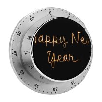 yanfind Timer Dark Celebrations Year Happy Year's Eve Greetings Holidays January Golden Letters Written 60 Minutes Mechanical Visual Timer