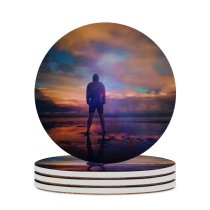 yanfind Ceramic Coasters (round) Zoltan Tasi Beach Planet  Silhouette Cloudy Sky Outdoor Dusk Sunrise Reflection Family Game Intellectual Educational Game Jigsaw Puzzle Toy Set