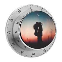 yanfind Timer Luizclas Love Couple Romantic Kiss Silhouette Sunset Pair Together Romance First Sparklers 60 Minutes Mechanical Visual Timer