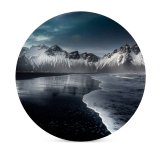 yanfind Ceramic Coasters (round) Vestrahorn  Stokksnes Beach Icelandic Coast Snow Covered Evening Dark Mountains Iceland Family Game Intellectual Educational Game Jigsaw Puzzle Toy Set