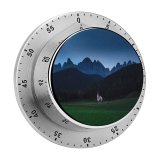 yanfind Timer Forest Mountains Grassland Countryside Starry Sky Sky Scenic 60 Minutes Mechanical Visual Timer