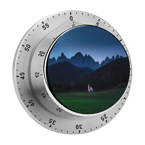 yanfind Timer Forest Mountains Grassland Countryside Starry Sky Sky Scenic 60 Minutes Mechanical Visual Timer
