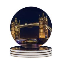 yanfind Ceramic Coasters (round) Vincentiu Solomon London  United  River Thames Night Time Ancient Architecture Family Game Intellectual Educational Game Jigsaw Puzzle Toy Set