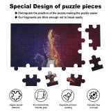 yanfind Picture Puzzle Comfreak Electric Guitar Instrument Dark Fire Purple Violet Family Game Intellectual Educational Game Jigsaw Puzzle Toy Set