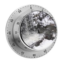 yanfind Timer Waterfall Winter  Snow Resources  Watercourse Geological Rapid Freezing River 60 Minutes Mechanical Visual Timer