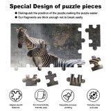yanfind Picture Puzzle Zebra Vertebrate Terrestrial Wildlife Wilderness Snout National Park Organism Adaptation Family Game Intellectual Educational Game Jigsaw Puzzle Toy Set