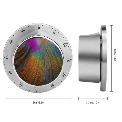 yanfind Timer Priyadarshi Ranjan Abstract  Feather Curved Lines Colorful Particles 60 Minutes Mechanical Visual Timer