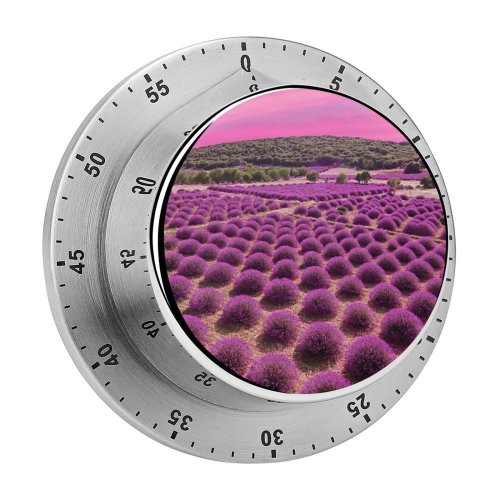 yanfind Timer Talip ÇETİN Lavender Fields Landscape Sky Garden 60 Minutes Mechanical Visual Timer