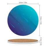 yanfind Ceramic Coasters (round) Motion Outer Dawn Purple Dark Vitality Vibrant Turquoise Sky  Sunset Neon Family Game Intellectual Educational Game Jigsaw Puzzle Toy Set
