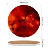 yanfind Ceramic Coasters (round) Space Solar Flares Fire Outer Space Blazing Galaxy Family Game Intellectual Educational Game Jigsaw Puzzle Toy Set