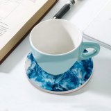 yanfind Ceramic Coasters (round) Motion Clean Wind Light Watercolor Sea Craft Vibrant Chaos Painterly Turquoise Sky001 Family Game Intellectual Educational Game Jigsaw Puzzle Toy Set