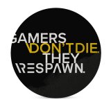 yanfind Ceramic Coasters (round) Black Dark Quotes Gamer Quotes Dont Die Respawn Hardcore Dark Family Game Intellectual Educational Game Jigsaw Puzzle Toy Set