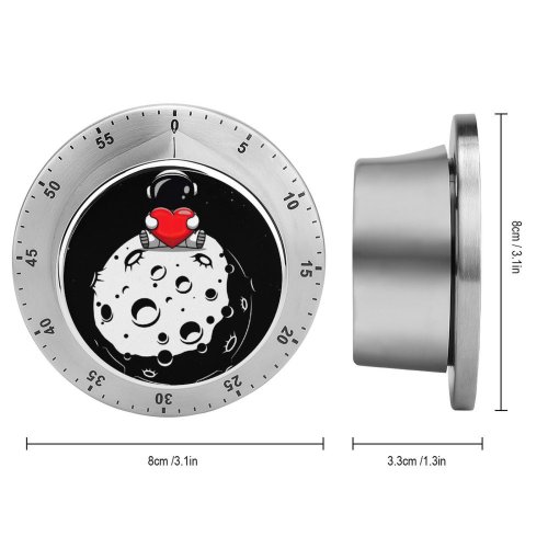 yanfind Timer Dark Love Heart Astronaut Planet Outer Space AMOLED Cute 60 Minutes Mechanical Visual Timer