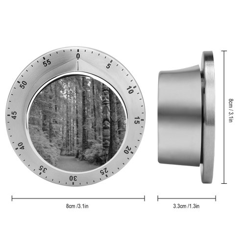 yanfind Timer Totem Pole Forest Woods Tree Path Trail Grey Spirit Indian Abor Natural 60 Minutes Mechanical Visual Timer