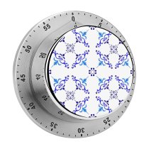 yanfind Timer Spanish Portuguese Arabic Flooring Mexican Seamless Ceramics Porcelain Flower Retro Moroccan Tradition 60 Minutes Mechanical Visual Timer