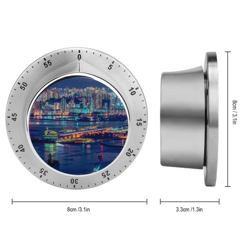 yanfind Timer Daniam Chou Hong Kong City Cityscape Nightlife Skyscrapers Waterfront Reflections River Nighttime 60 Minutes Mechanical Visual Timer