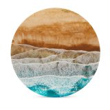 yanfind Ceramic Coasters (round) Canary Islands Spain Aerial Ocean Sea  Beach Landscape Drone Photo Family Game Intellectual Educational Game Jigsaw Puzzle Toy Set