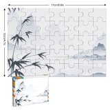 yanfind Picture Puzzle Bamboo Chinese Script Simplicity Plant Landscape Styles Defocused Faded Sky Empty Layered Family Game Intellectual Educational Game Jigsaw Puzzle Toy Set