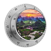 yanfind Timer Trey Ratcliff Guilin City China Sunset Beautiful Fields Village River Mountains Clouds 60 Minutes Mechanical Visual Timer