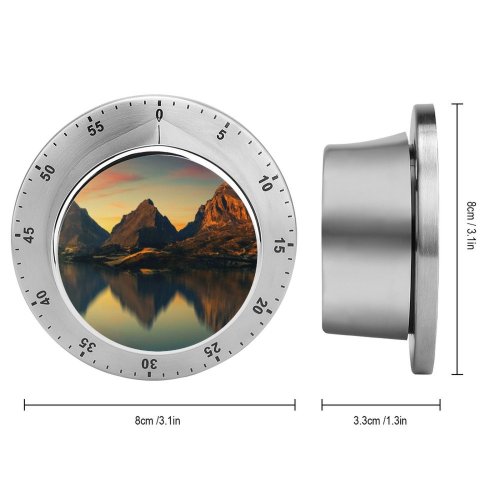 yanfind Timer Johannes Plenio Mountains River Reflection Evening Dusk 60 Minutes Mechanical Visual Timer