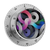 yanfind Timer Abstract  Silver Dark 60 Minutes Mechanical Visual Timer